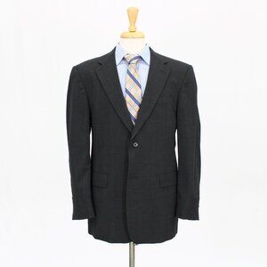 Hart Schaffner Marx 40R Gray Check 2-Button Sport Coat Blazer Jacket V511